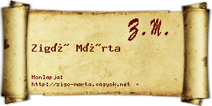 Zigó Márta névjegykártya