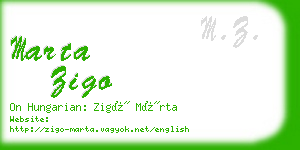 marta zigo business card